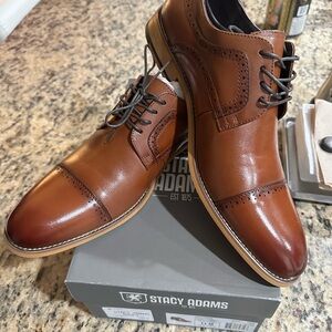 Stacy Adams Men's Cognac Leather Oxfords